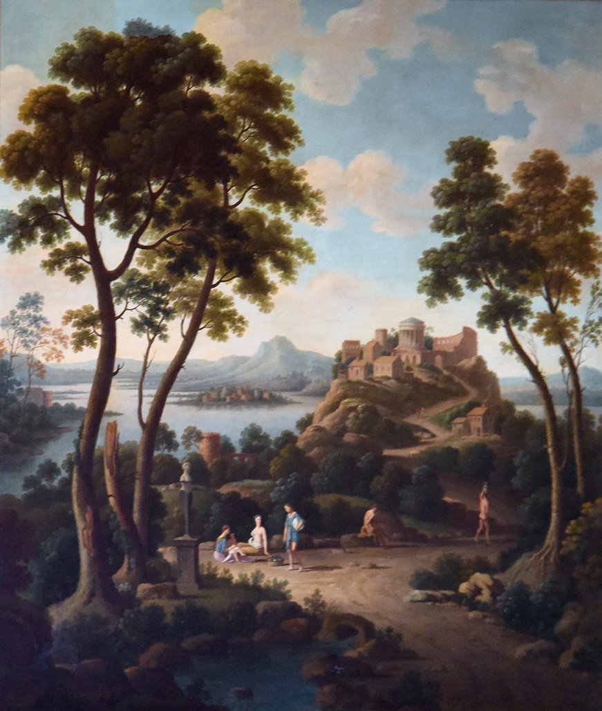 Classical Landscape with Temple and Amphitheatre