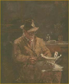 Study of Allan Gwynne Jones Reading a Newspaper